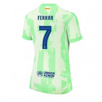 Camiseta Barcelona Ferran Torres #7 Tercera Equipación para mujer 2024-25 manga corta